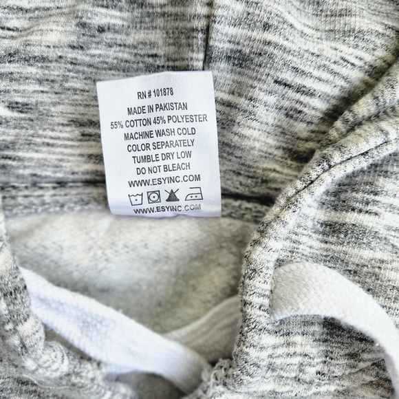 ESY Surf Co Las Vegas Nevada "Genuine Article" Gray Hooded Sweatshirt Size M - Picture 5 of 8
